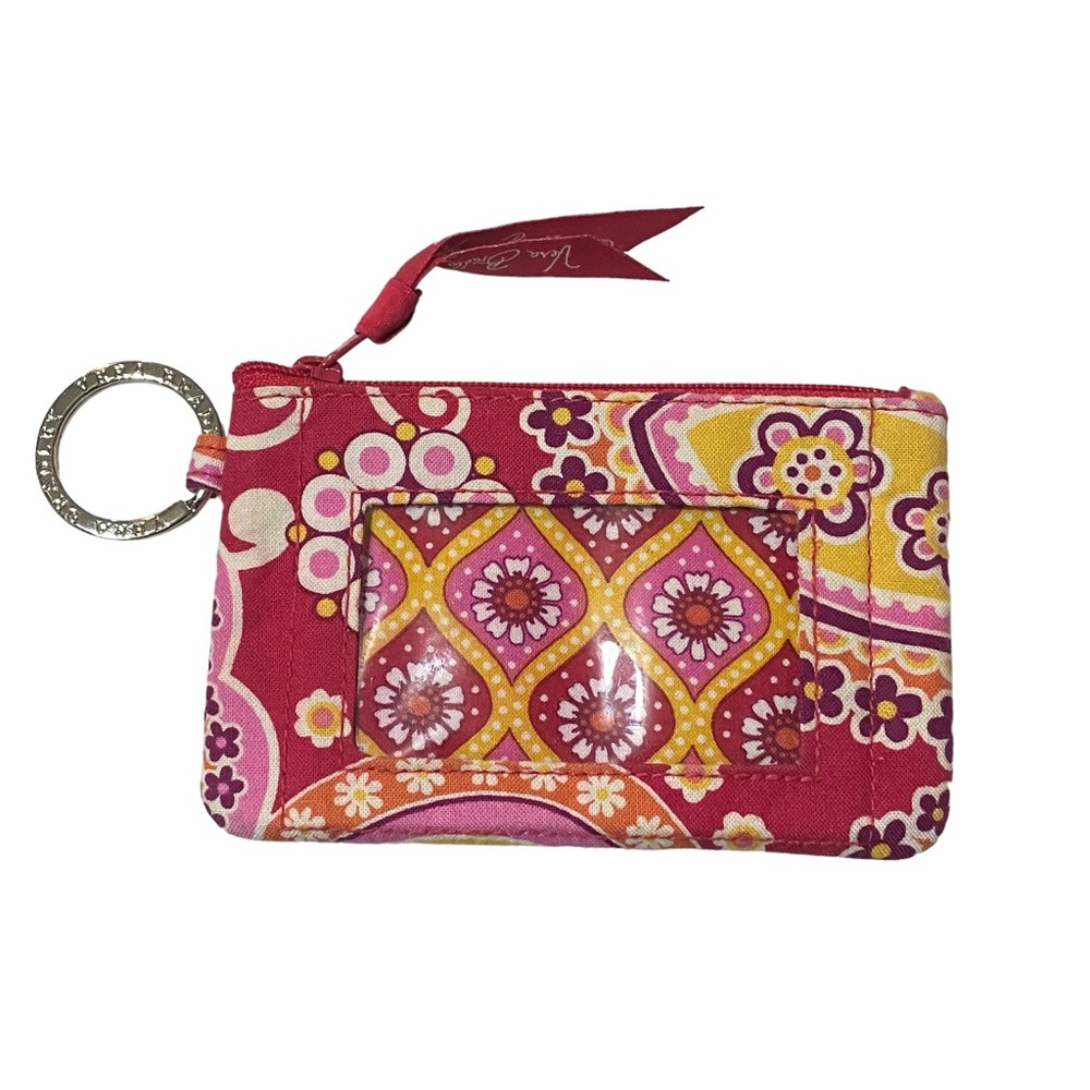 Vera Bradley Petite License Pink Red Purse Wallet